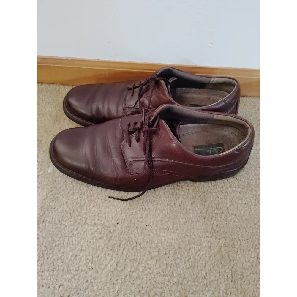 Clarks Un Aldric Lace Brown Leather‎ Oxford Shoes Men 13W Style 72516 Old Money